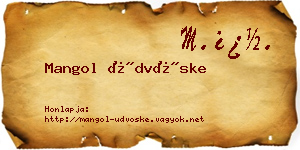 Mangol Üdvöske névjegykártya